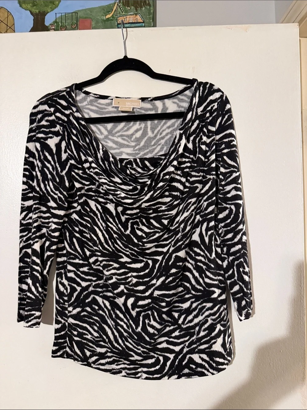 Michael Kors 3/4 sleeve drapey top
